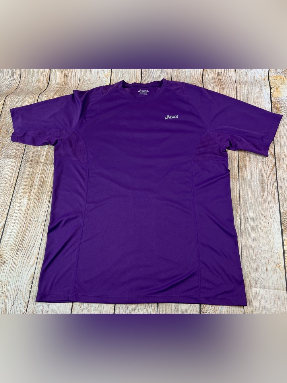 Mens ASICS Running Athletic Purple Shirt Size Large
